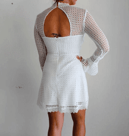 Pasduchas Reign Mini Dress White Size 6 for rent on The Volte - image 3