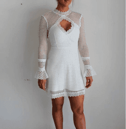 Pasduchas Reign Mini Dress White Size 6 for rent on The Volte - image 2