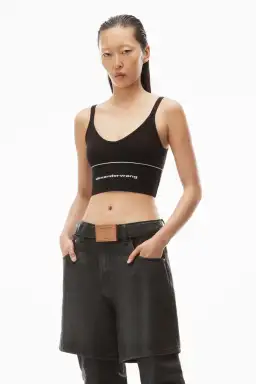 Alexander Wang Logo Elastic Bra in Black Size XS / AU 6 for rent on The Volte - image 1