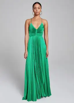 A.L.C Aries Pleated Gown Green Size 10 for rent on The Volte - image 1