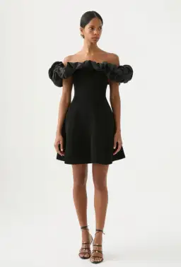Aje Eldora Mini Dress Black Size XL / Au 14  for rent on The Volte - image 1