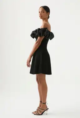 Aje Eldora Mini Dress Black Size XL / Au 14  for rent on The Volte - image 5