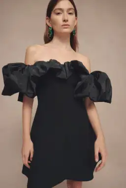 Aje Eldora Mini Dress Black Size XL / Au 14  for rent on The Volte - image 4