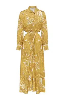 Sheike Casablanca Dress Paisley Yellow Size 16  for rent on The Volte - image 3