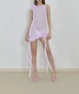 Fanci Club The White Apple Cocktail Mini Dress in Pink Size 8 for rent on The Volte - image 1