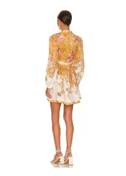 Zimmermann Pattie Plunge Mini Dress Floral Size 2 / Au 12 for rent on The Volte - image 2