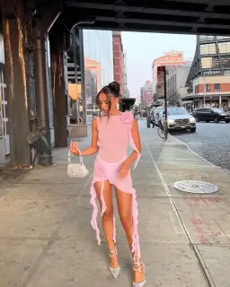 Fanci Club White Apple Cocktail Dress Pink Size XS/Au 6 for rent on The Volte - image 7