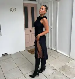 Fanci Club The Assassin Long Dress Black Size S/Au 8 for rent on The Volte - image 2