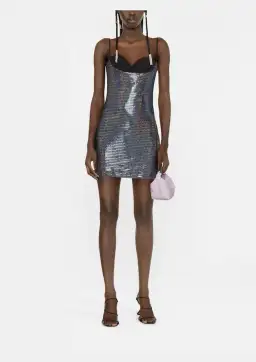 Chiara Ferragni Chainmail Effect Mini Dress Multi Size 40 / AU 8 for rent on The Volte - image 1