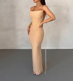 Melani The Label Jiani Gown Nude Size S / Au 8 for rent on The Volte - image 2
