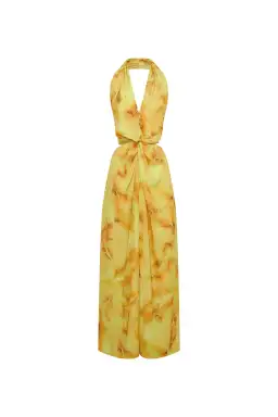 Camilla and Marc Koa Cocoon Maxi Dress Yellow Print Size 10 for rent on The Volte - image 6