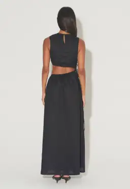 Hansen and Gretel Mesa Drawstring Midi Dress in Black Size S / Au 8 for rent on The Volte - image 3