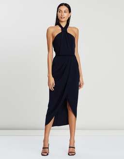 Shona Joy Knot Dress - Navy
