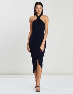 Shona Joy Knot Dress - Navy