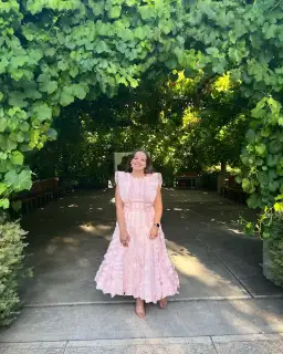 Aje Hybrid Midi Dress Rose Pink Size AU 10 for rent on The Volte - image 3