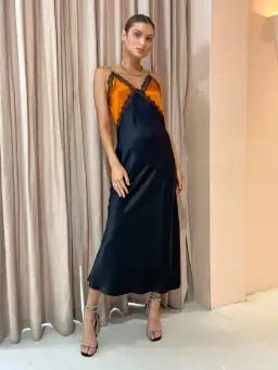 Ginia Sadie Dress In Black Size AU 6