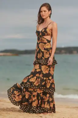 Sonya Moda Valentina Gown in Marabella Floral Print Size AU 6  for rent on The Volte - image 4