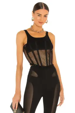Dion Lee Net Lace Suspended Corset Black Size 8 for rent on The Volte - image 1