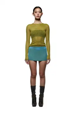 Tank Air Studio Lotus Mini Skirt Aqua  Size 6  for rent on The Volte - image 2