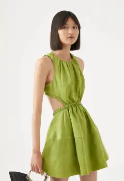 Aje Voyage Braided Cut Out Mini Dress Green Size AU 10 for rent on The Volte - image 4