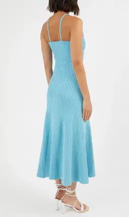 Anna Quan Galina Rib Knit Midi Dress Blue Size S / AU 8  for rent on The Volte - image 3