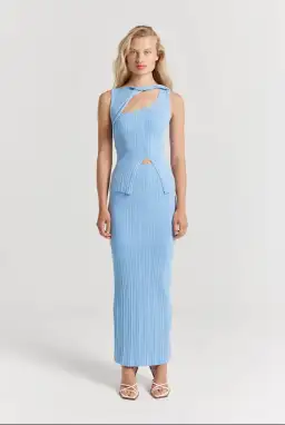 Henne Romee Knit Top & Skirt Blue Size AU 10 for rent on The Volte - image 1