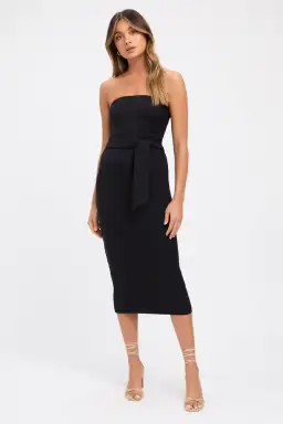 Kookai Ada Midi Dress Black Size 10