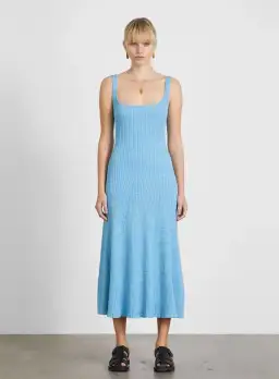 Anna Quan Dido Midi Dress Blue Size 6 for rent on The Volte - image 1