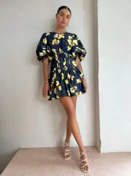 Acler Clovelly Mini Dress in Floral Posy Floral Size AU 6 for rent on The Volte - image 1