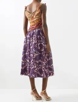 Zimmermann Tiggy Bow Midi Dress Spliced Paisley Size 3/Au 14 for rent on The Volte - image 2