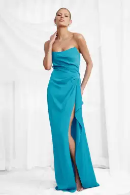 Lexi Alzira Dress Teal Blue Size AU 10  for rent on The Volte - image 1