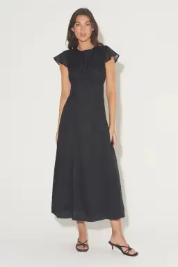 Hansen And Gretel Portofino Backless Midi Dress Black Size AU 10 for rent on The Volte - image 3