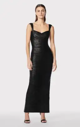 Herve Leger Sweetheart Gown Black Size AU6 for rent on The Volte - image 2
