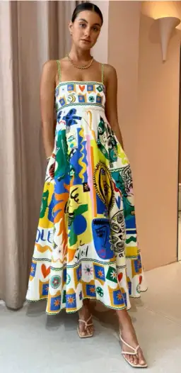 Alemais Soleil Sundress Multi-colored Size AU 8