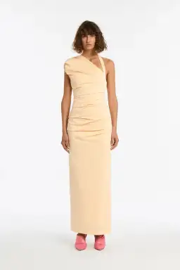 Sir The Label Giacomo Gathered Gown in butter Size 8 / SIZE 1 for rent on The Volte - image 1