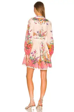 Zimmerman Tropicana Plunge Mini Dress Pink Size 0 / AU 8 for rent on The Volte - image 2