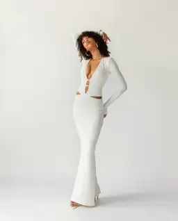 Arcina Ori Aston Dress in Ivory Size 8 for rent on The Volte - image 1