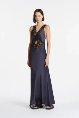 Sir The Label Aries Dress Cut Out Gown In Navy Size 1 / AU 8 