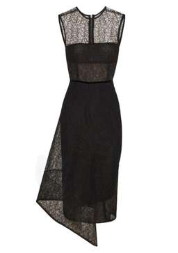Alex Perry Maven Tulle Lace Pencil Dress Black Size 8 for rent on The Volte - image 3