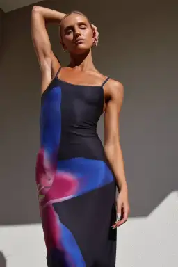 With Harper Lu Midnight Lily Floral Slip Dress Size 8 for rent on The Volte - image 2