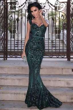 Elle Zeitoune HARRIS EMERALD GREEN GOWN for rent on The Volte - image 2