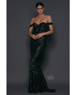 Elle Zeitoune HARRIS EMERALD GREEN GOWN for rent on The Volte - image 3