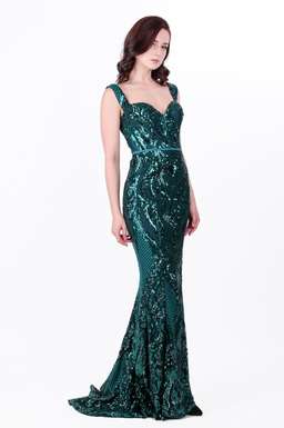 Elle Zeitoune HARRIS EMERALD GREEN GOWN for rent on The Volte - image 4
