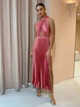 L'Idee Renaissance Split Gown in Dusty Rose Size 8