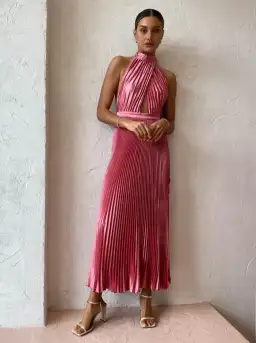 L'Idee Renaissance Split Gown in Dusty Rose Size 8