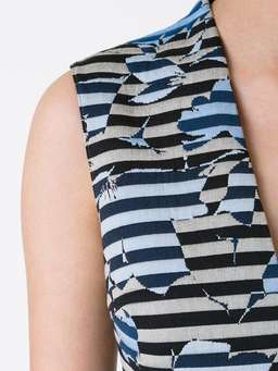 Scanlan Theodore striped floral weave dress