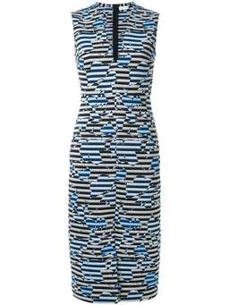 Scanlan Theodore striped floral weave dress