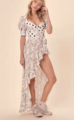 For Love and Lemons Savannah Maxi Dress Multi Print Size 8 for rent on The Volte - image 1