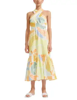 Steele Sia Midi Convertible Neckline Dress Multicolor Size AU 8  for rent on The Volte - image 1