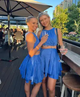 Aje Holt Cut Out Ring Mini Dress Blue Size 10 / M for rent on The Volte - image 2